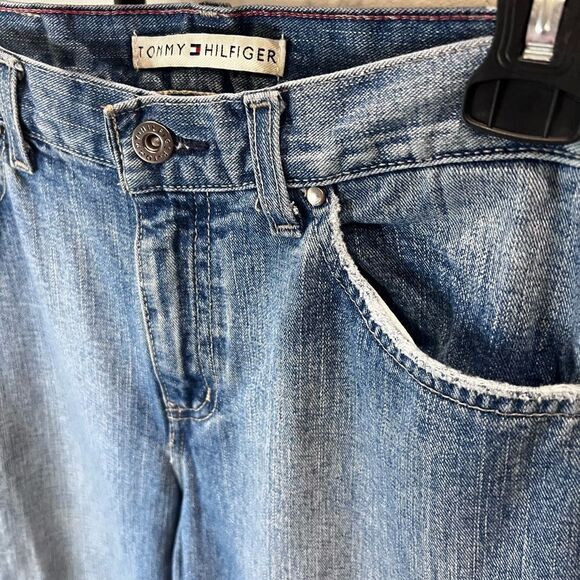 Tommy Hilfiger Classic boot cut jeans frayed vintage Y2K size 6 long - Picture 5 of 14